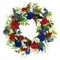 Northlight Carnations and Daisies Patriotic Wreath - 20" - Red, White and Blue